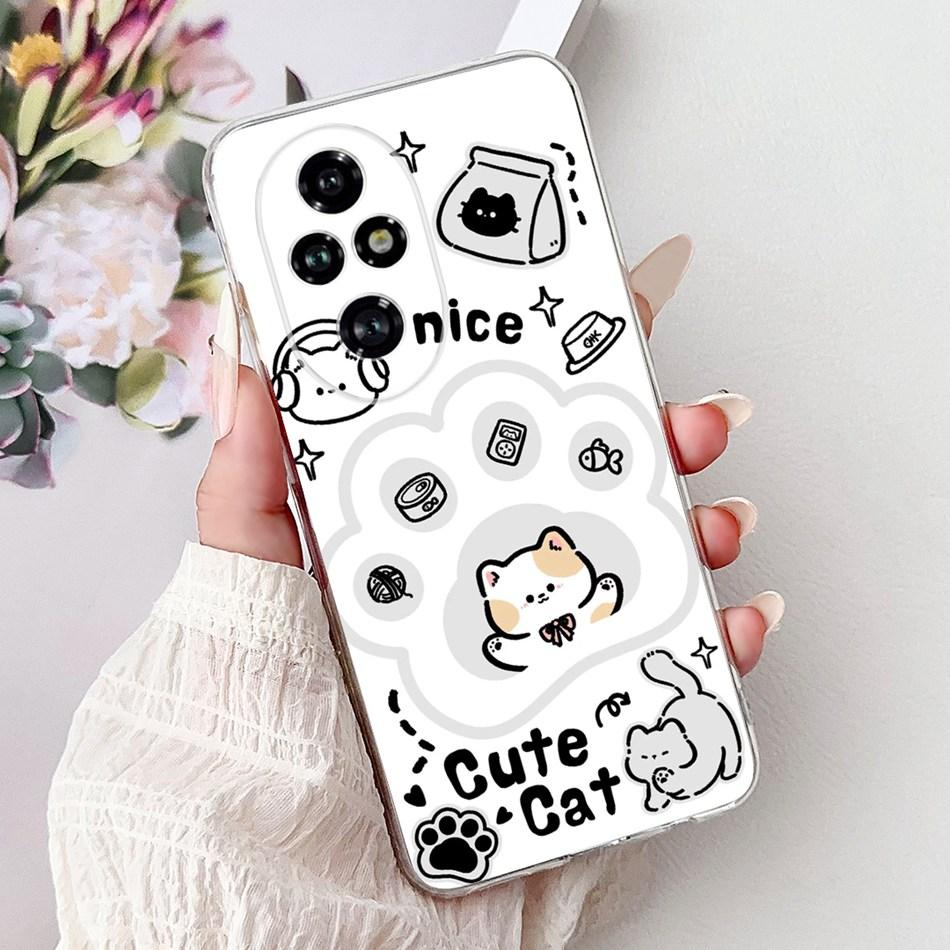 For Honor 200 Pro Honor200 Elegant Floral Butterfly Phone Case For Honor 200 200Pro Soft Silicone TPU Cases