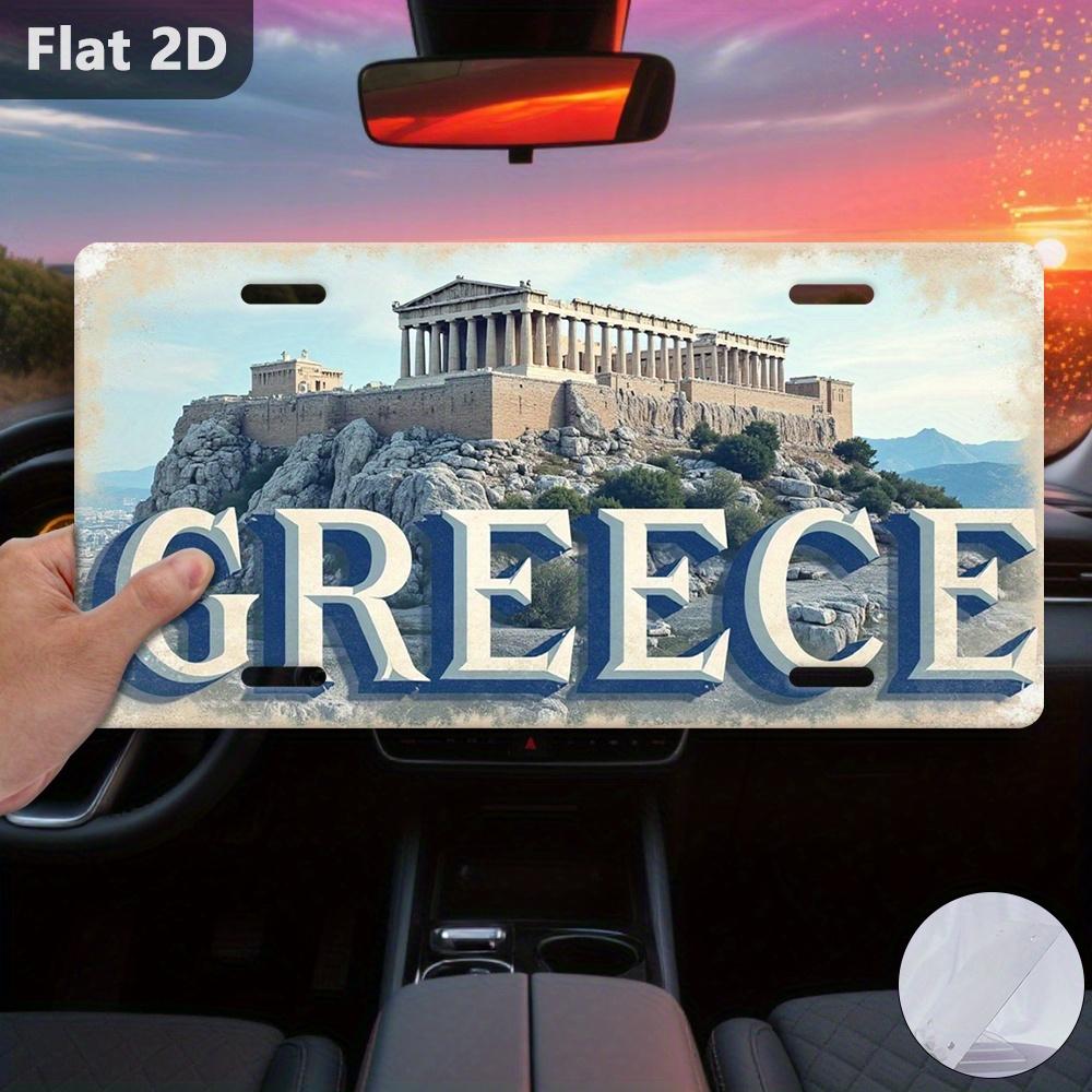 Athens Greece Parthenon Tin Sign Vintage Durable Metal Plaque Wall Decor Home Office Bar Man Cave Wall Art 15x30cm(5.9x7.8inch)
