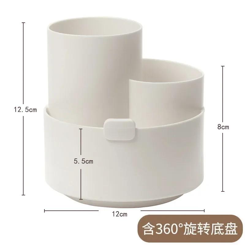 Вращающийся на 360 градусов держатель для кистей подставка для канцелярских принадлежностей вращающийся настольный органайзер косметический органайзер держатель для губной помады 1149₽