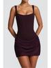 2026 Frühling/Sommer Damen Elegantes Faltenkleid mit Taillenbetonung