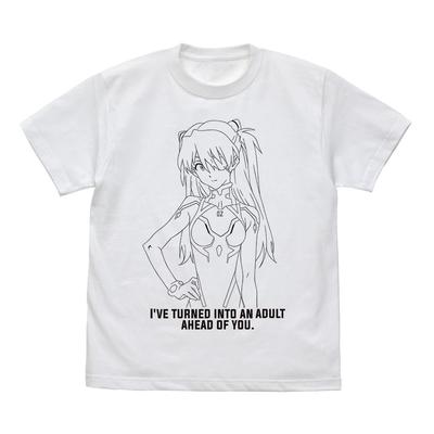 COSPA EVANGELION Shikinami Asuka Langley Line Art WHITE Size M [Official] T-Shirt