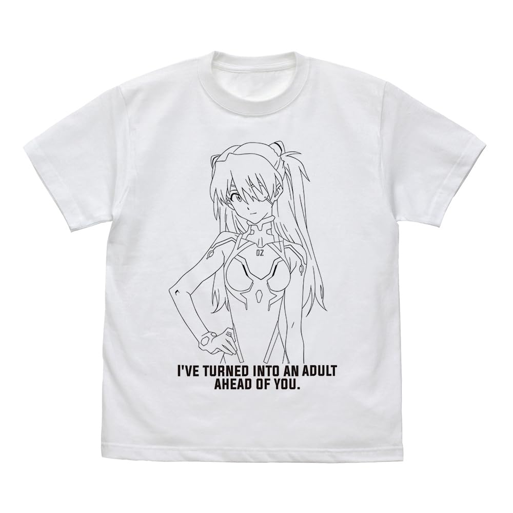 

COSPA EVANGELION Shikinami Asuka Langley Line Art WHITE L Size [Official] T-Shirt белый