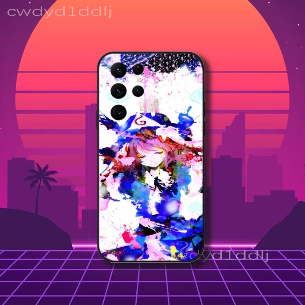Saigyouji Y-Yuyuko Anime Phone Case For Samsung S10,S21,FE,S21 ,S26,S25,S24,S23,Ultra,S9,S22,Plus Black Shell Cover