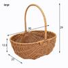 Handmade Rattan-Style Woven Flower Basket for DIY Arrangements and Party Favors