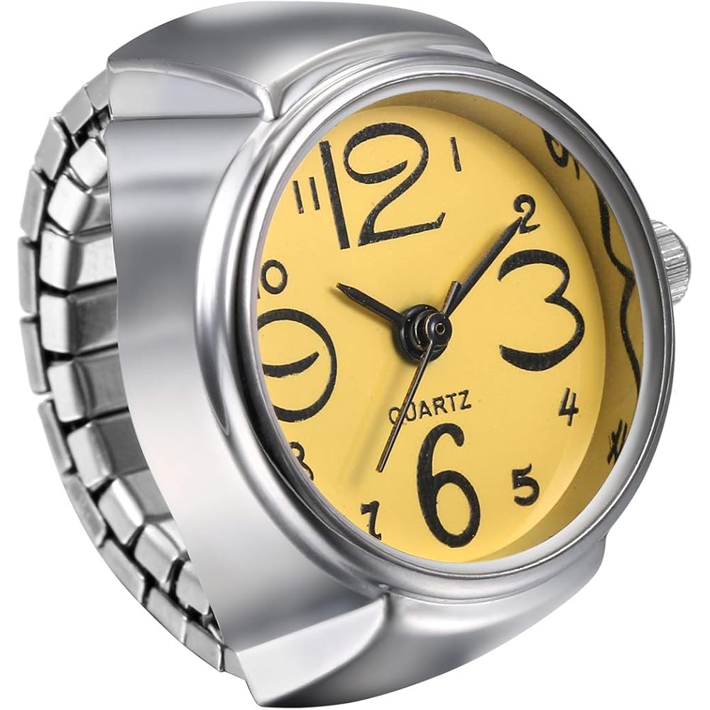 JewelryWe Stainless Steel Analog Quartz Watch Ring Waterproof Business Casual Fashion Accessory
