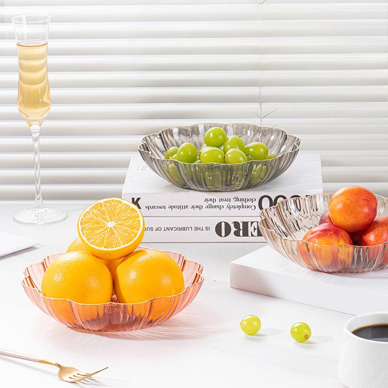 Small Fruit PlateSnack and Melon Seed Plate Home Living Room Coffee Table Durable and Transparent Fruit Plate