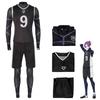 Mikage Reo Nagi Seishiro Cosplay Blue Lock Cosplay Kostyme Svart Jersey Jumpsuit Sett Unisex Halloweenfest Rollespillantrekk