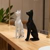 Baizihuahu 3D Printed Sitting Dog Figurine, Modern Minimalist Statue, Animal Sculpture Decoration for Home Office Desk, Gift Pet Lovers