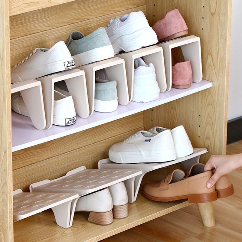 Household Shoe Rack Organizer Shoes Footwear Storage Stand Support Space Saving Cabinet Closet Holder Save Space Modern Bracket