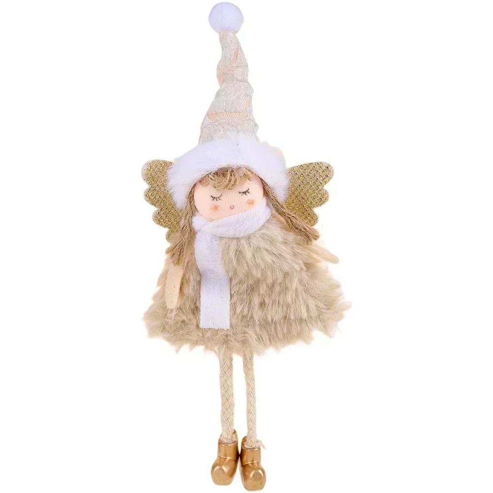 Creative Tree Ornament Christmas Angel Ornament Charming Girl Figure Delicate Fabric Material Easy To Hang Ornament