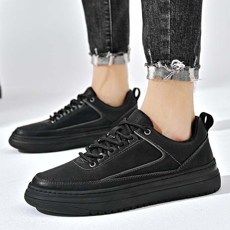 Fashion Classic Brand Men's Leather Casual Shoes Thick Soled Wear-resistant Outdoor Oxford Shoes Fashionable Men's Sports Shoes