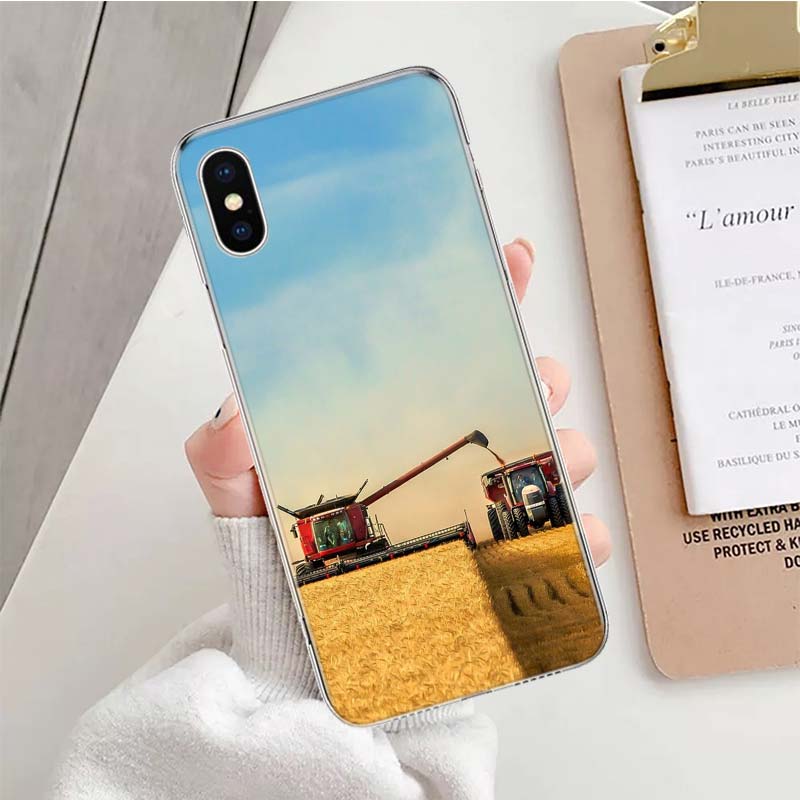 

Farm Vehicle Tractor Soft Phone Case For IPhone 11 17 Air 16E 16 Pro Max 15 + 14 Plus 13 Mini 12 Apple 7 SE 8 Fundas Coque 11 13 iPhone 16 Pro
