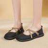 Fashion Kawaii Round Toe Woman Flats Loafers Low Heel Elegant Cute Summer 2025 with Discount Trend Casual Genuine Mark Shoes for Women