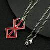 Anime Berserk Symbol Logo Necklace Trendy Fashion Guts Sword Logo Pendants Cosplay Jewelry Decoration Necklace Props Gifts