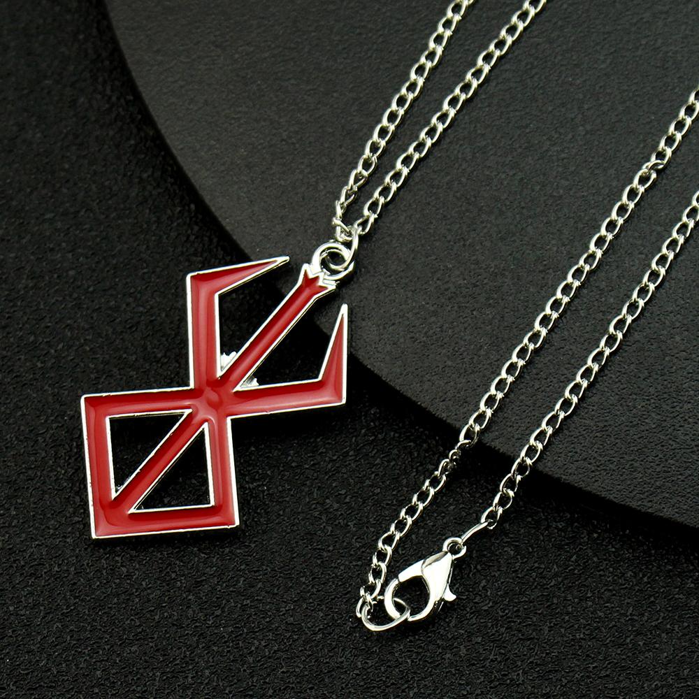 Anime Berserk Symbol Logo Necklace Trendy Fashion Guts Sword Logo Pendants Cosplay Jewelry Decoration Necklace Props Gifts
