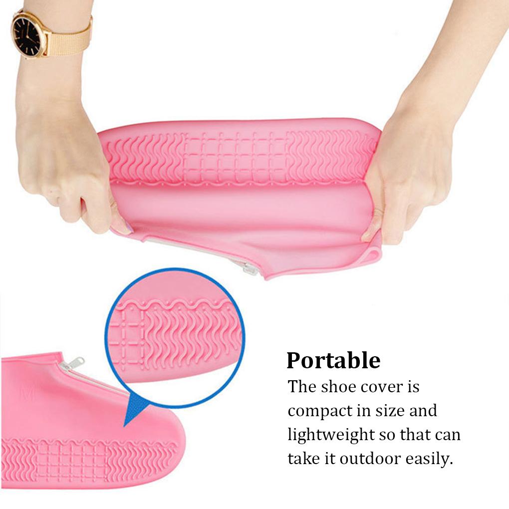 1 Pair Woman Man Unisex Silicone Shoe Cover Waterproof Covers Sneakers Protector Rain Guard Accessory Walking Cycling