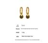 European Stainless Steel Shell Pendant Earrings: 18K Gold-Plated Fashionable High-End Ear Cuffs