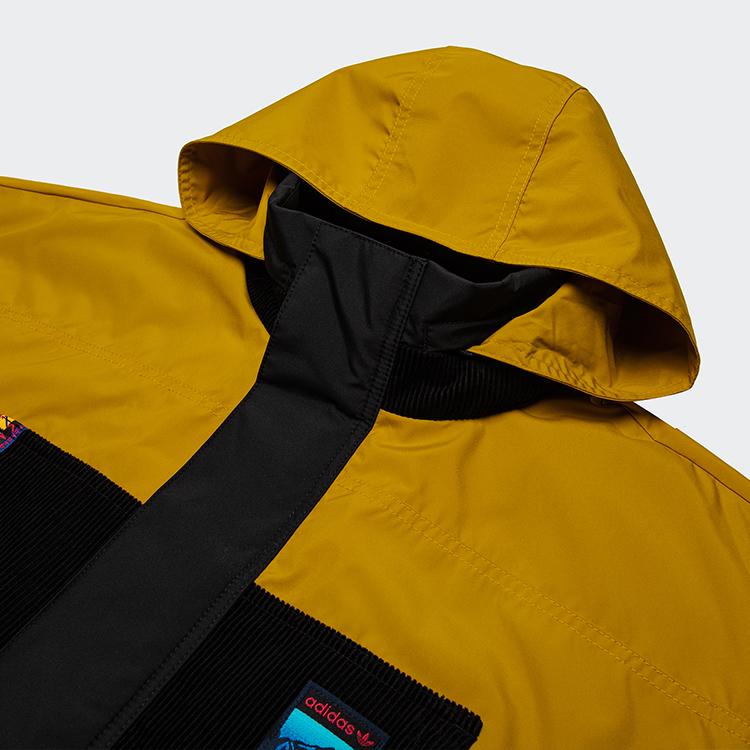 Adidas Originals Adv Jacket Colorblock Windproof Hooded Sport Men Jackets Spice-Yellow GV0928