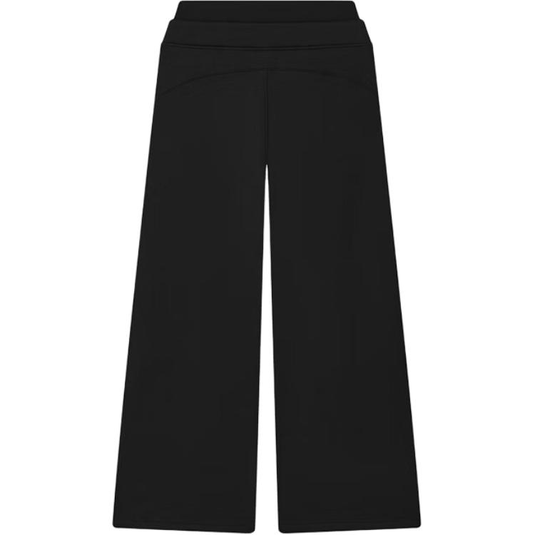 Fila Original Loose Fleece Antibacterial Wide-Leg Solid Color Versatile Casual Pants Women Bottoms Black F51W449602F-BK