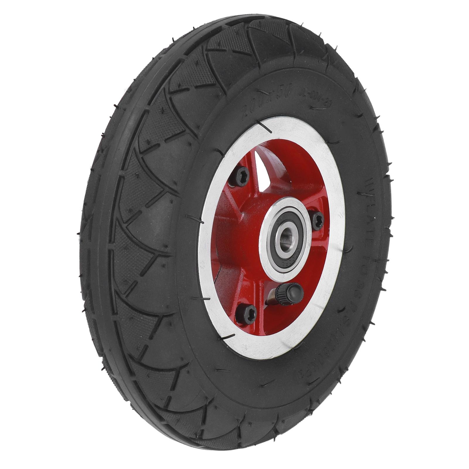 200x50mm Inflatable Tires 8in Explosion Proof Nonskid Electric Scooter Wheels with Alloy Hub