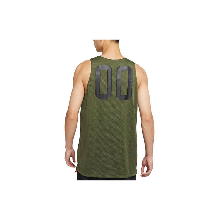 Nike Creative Print Running Basketball Tank Top Men Tops Green DH6756-355