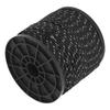 Reflective Camping Rope Texture Weaving 164ft 4mm Polyester Parachute Cord for Travel Hiking Backpacking Black