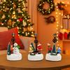 Santa Claus Design Luminous Christmas Statue Snow View Christmas Decor  Party Favors