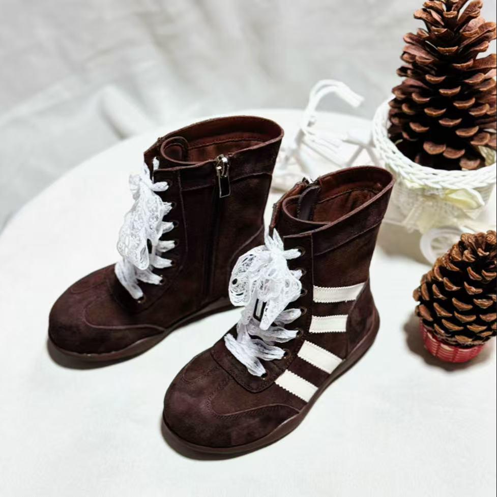 

доктор. Високі шкіряні черевики Dr. Martens для дівчат з оксамитовою підкладкою - Колекція Осінь 2025 29