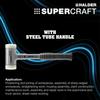 HALDER Shockless Recoilless Supercraft Hammer, Steel Handle, Nylon (White), Diameter 50mm, 3377.050
