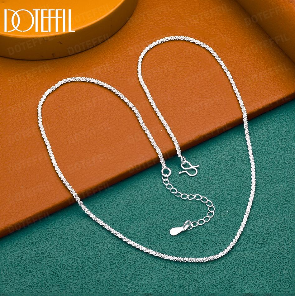 925er Sterlingsilber Hochzeitsgeschenk 16-30 Zoll Schönes Halsketten Schmuckstück