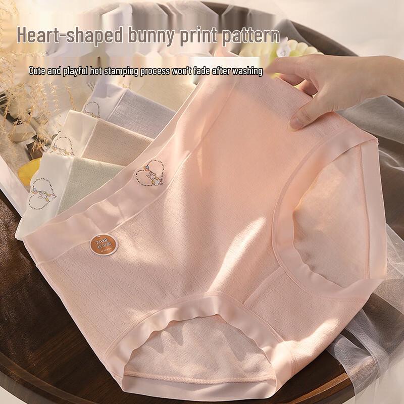 FitonTon Women's 7A Antibacterial High-Waist Cotton Briefs (3-Pack)