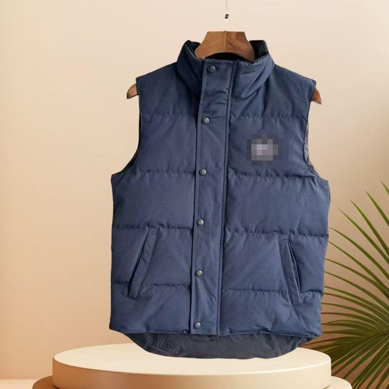 

Unisex Goose Down Vest: Sleeveless Stand Collar Jacket with White Duck Down Extra Small