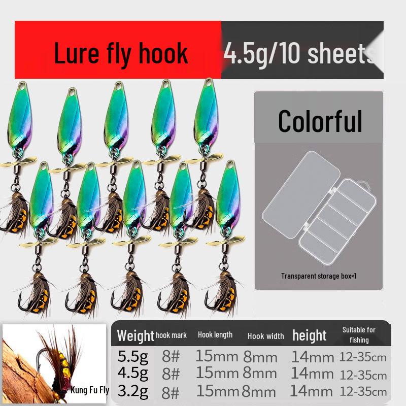 Propeller Spinner Fly Fishing Lure - Micro Soft Bait Hook for White Mouth Fishing