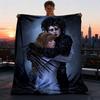 1pc Edward Scissorhands Outdoor Flannel Blanket Gift For Boys Girls Adults, Family Friends