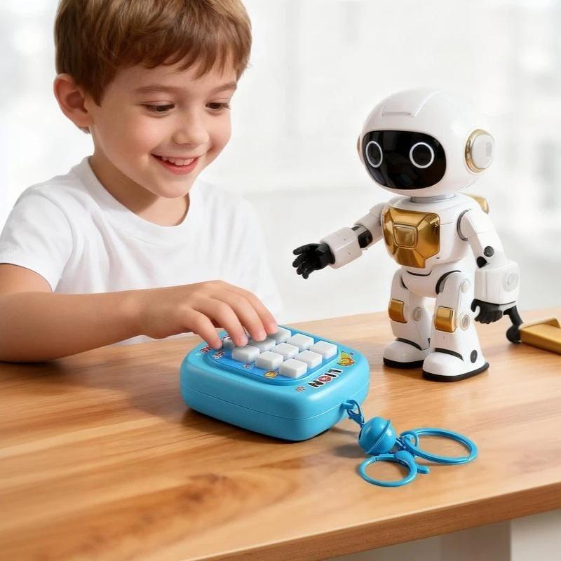 4 in 1 Electronic Tic Tac Toe Game Keychain Portable Interactive Puzzle Toy Suitable for Kids Adults All Ages