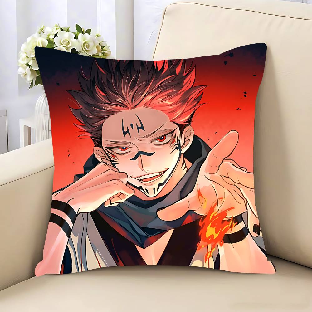 Ryomen Sukuna Pillow Case Removable Washable Cushion Cover – All-Season Soft Linen