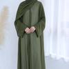 Loriya Summer Double Sleeve Chiffon Cardigan with Headscarf - LR842
