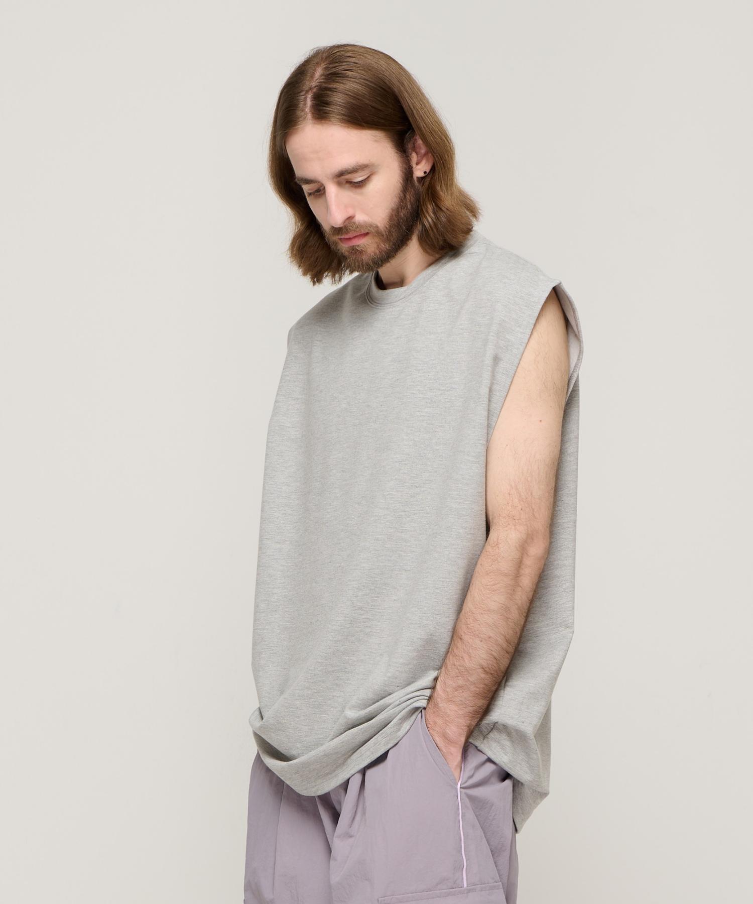 Cargo Bros Sleeveless Cool Air Layered Sleeveless T-Shirt (Gray) Free
