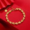 Gold Heart Four-Leaf Bracelet for Women: Elegant, Exquisite, High-End Feel.