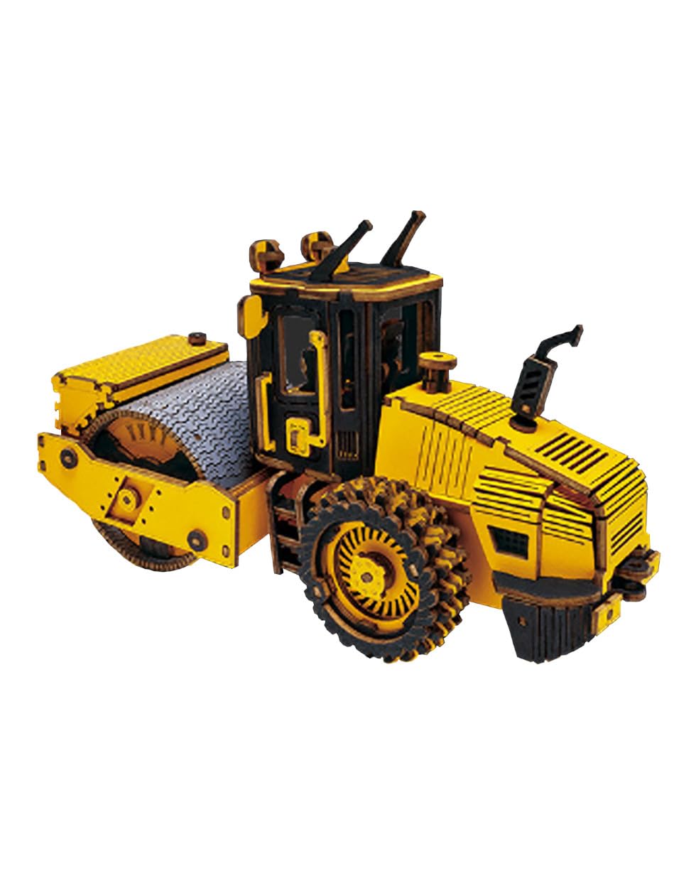 

Little Swallow Wooden Assembly Model 3D Model Construction Machinery Engineering Car Precision Model Construction Vehicle for Adults (Road Roller)