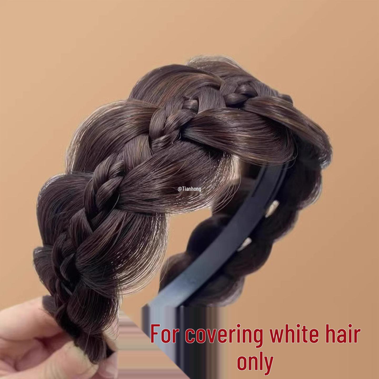 

Жіночий літній 2025 білий топ з черепом пов язка на голову - легка розкіш для повсякденного носіння 2-piece Set - Default Natural Black + Dark Brown