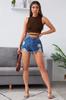 Women's Fashion New Blouse Female Black Cross Tie Crop Top Blouse