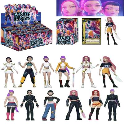 12pcs Kpop Demon Hunt Blind Box Series Figure Tiger Figurine Toy Desk Decoration Statues Ornament Halloween/Christmas Kid Gifts