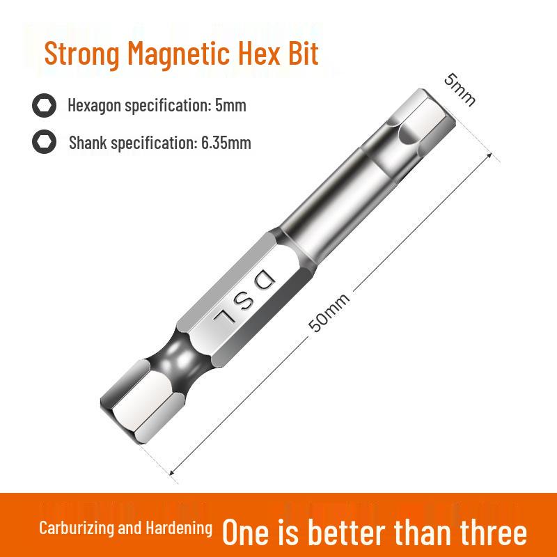 Industrial Grade Magnetic Hex Socket Driver Bit Set for Electric Screwdrivers and Hand Drills