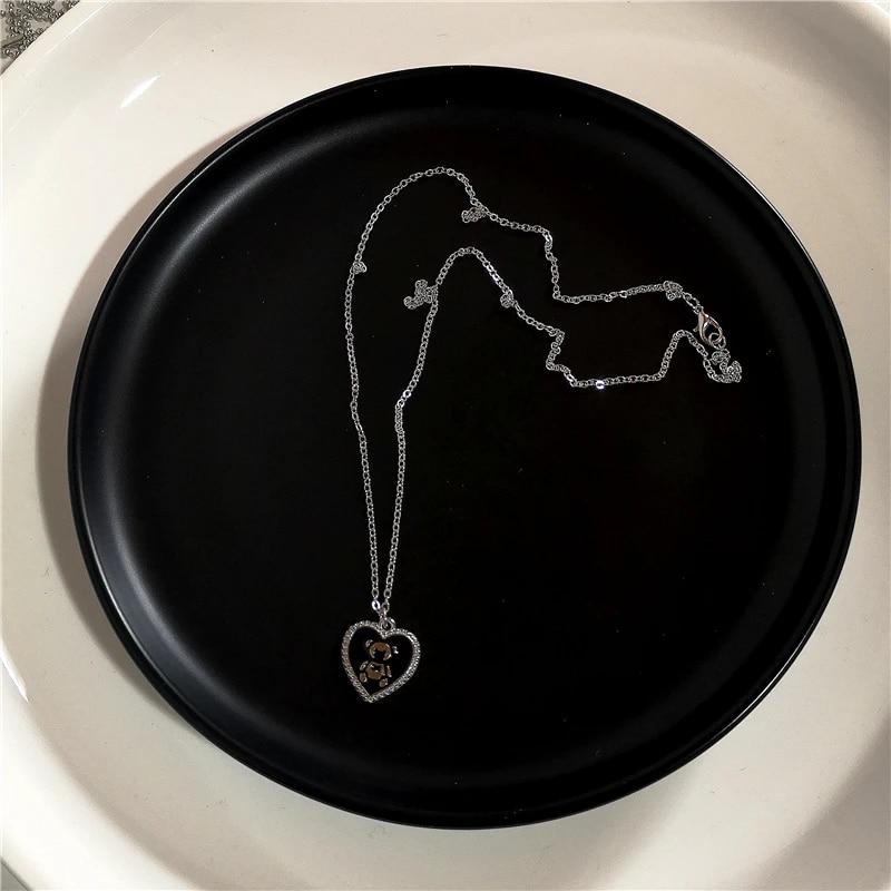 Vintage Perle Liebe Schmetterling Spinne Anhänger Halskette Für Männer Frauen Gothic Hip Hop Kreuz Mond Kette Lange Schmuck Halloween