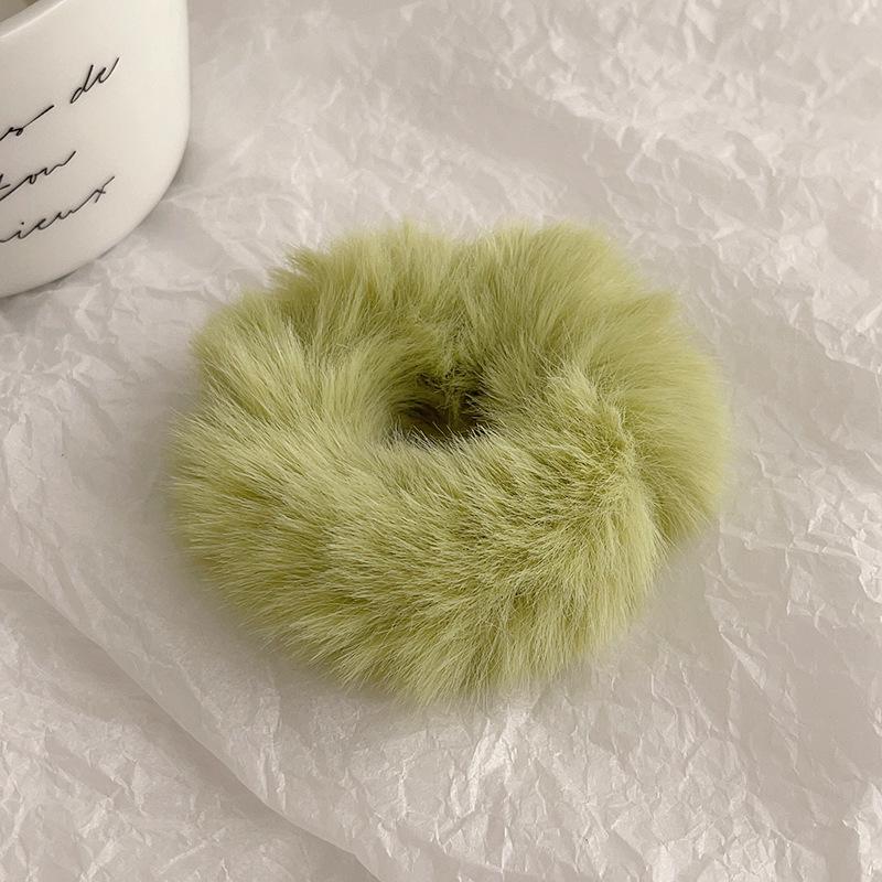 Plush Woolen Hair Tie - Women's Autumn/Winter Dopamine Style Hair Accessory