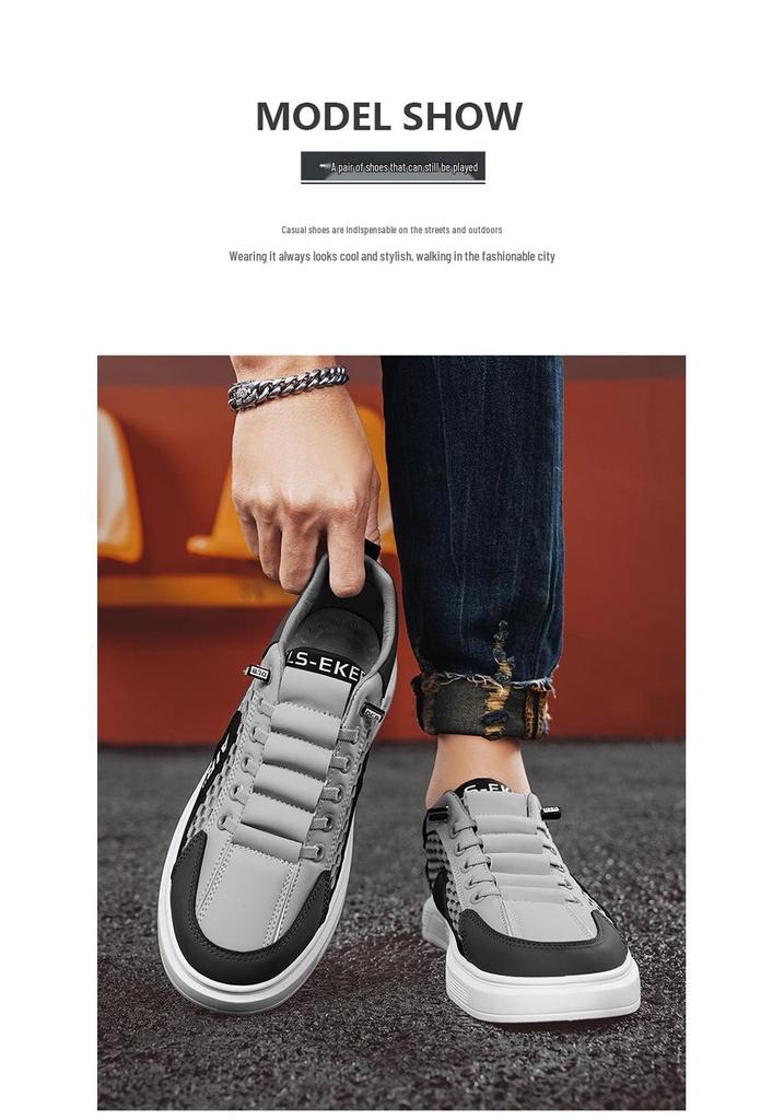 2025 Summer Men's Breathable Mesh Casual Board Shoes - Fashionable & Versatile