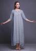 Bimba Dark Rose Brown Floral Leaves & Camellia Kanjiro Printed Nightgowns Maxi Sleepwear For Women Long Sleep Dress