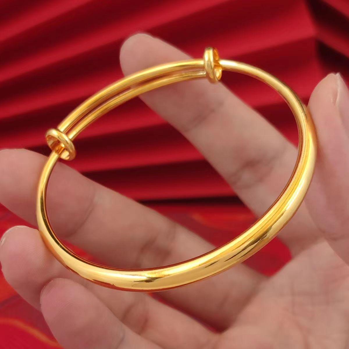 

Золотой браслет с резьбой «Дракон и Феникс» - Звездный дизайн с круглым животом пуш-пул, Наследие национального тренда