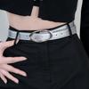 Silver Womens Chic Belt For 2023 Fall With Basic Simple Style And Unique Texture